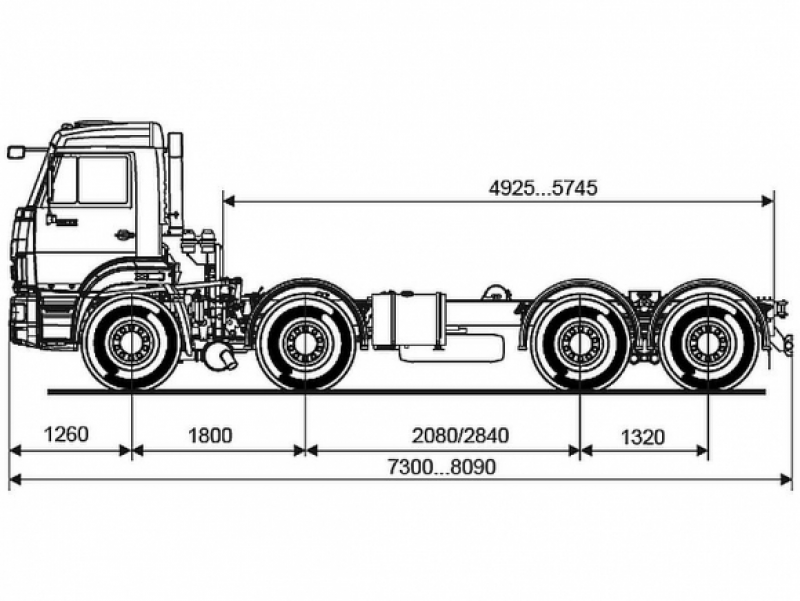 6540-3911-48(А5) Шасси КамАЗ