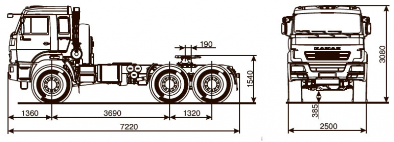 53504-6910-50 Тягач КАМАЗ